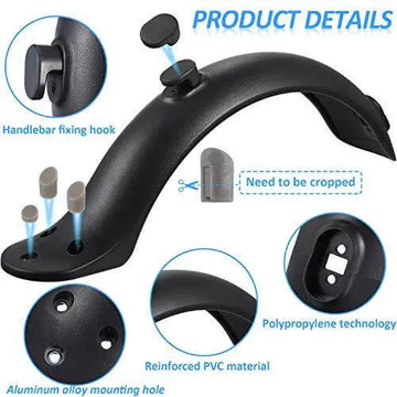 Yungeln Rear Mudguard Scooter Fender Bracket Scooter Replacement Accessory  Support Mudguard Bracket Fender Compatible for Xiaomi M365/Pro 1S Scooter